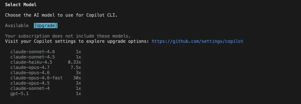 GitHub Copilot CLI without Claude